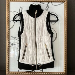 Women’s Calvin Klein Sport White Puffer Vest Sherpa Sporty Size XS